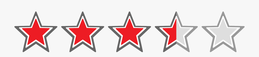 Three Star Out Of Five, Transparent Clipart