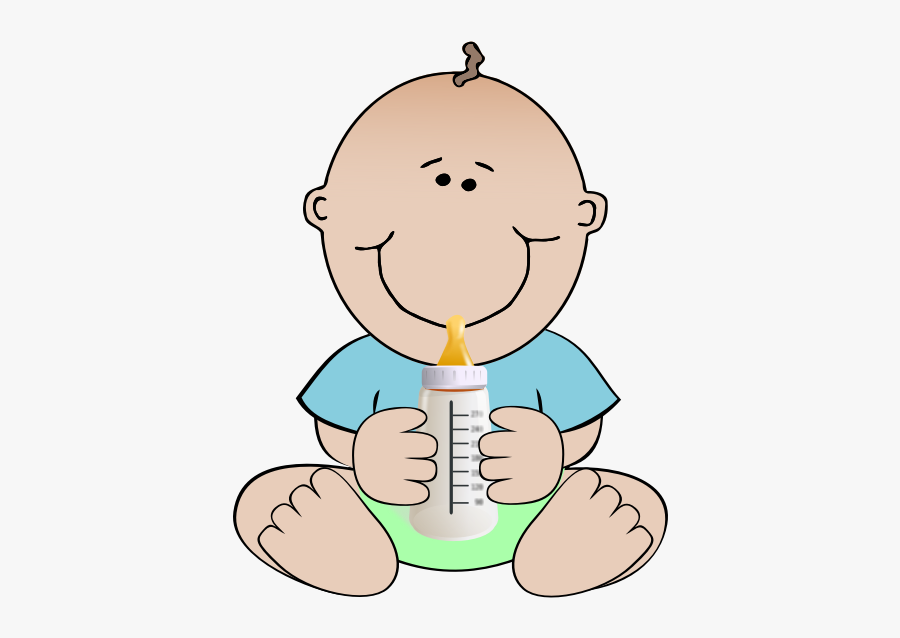 Baby And A Bottle - Baby Sitting Clipart, Transparent Clipart