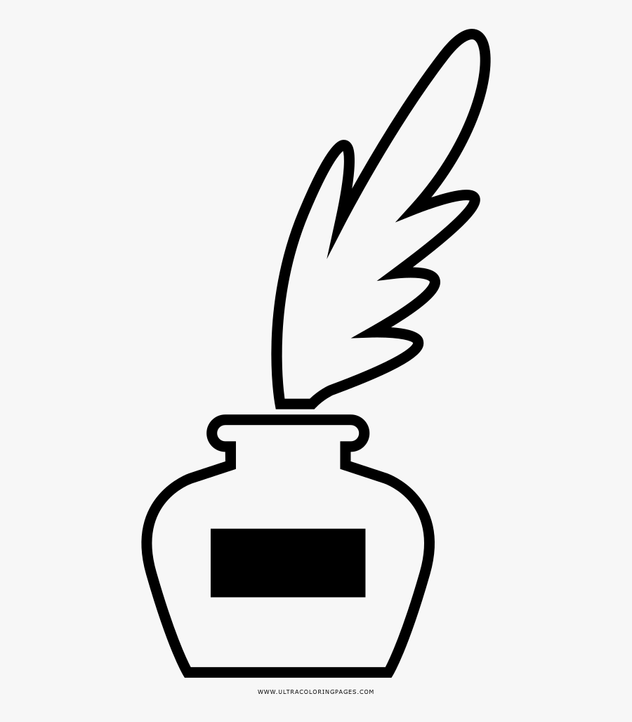 Quill And Ink Coloring Page Clipart , Png Download, Transparent Clipart