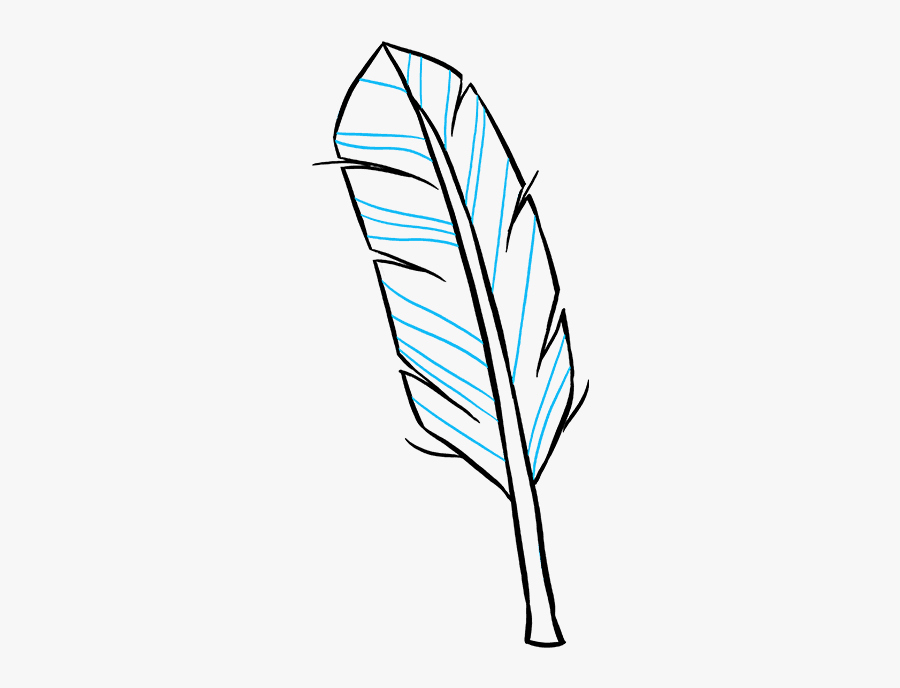 How To Draw Feather - Drawing, Transparent Clipart