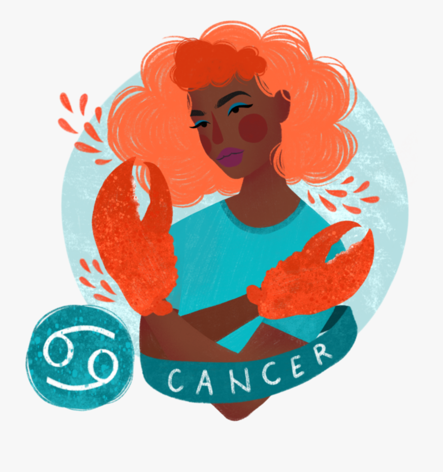Cancer Zodiac Illustration, Transparent Clipart
