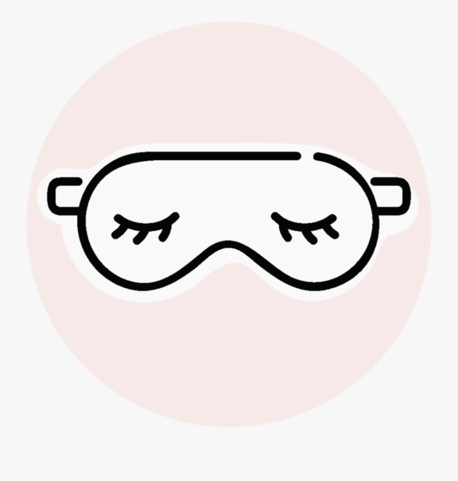 #eyemask #eye #mask #lashes #pink #airplane #sleep - Illustration, Transparent Clipart