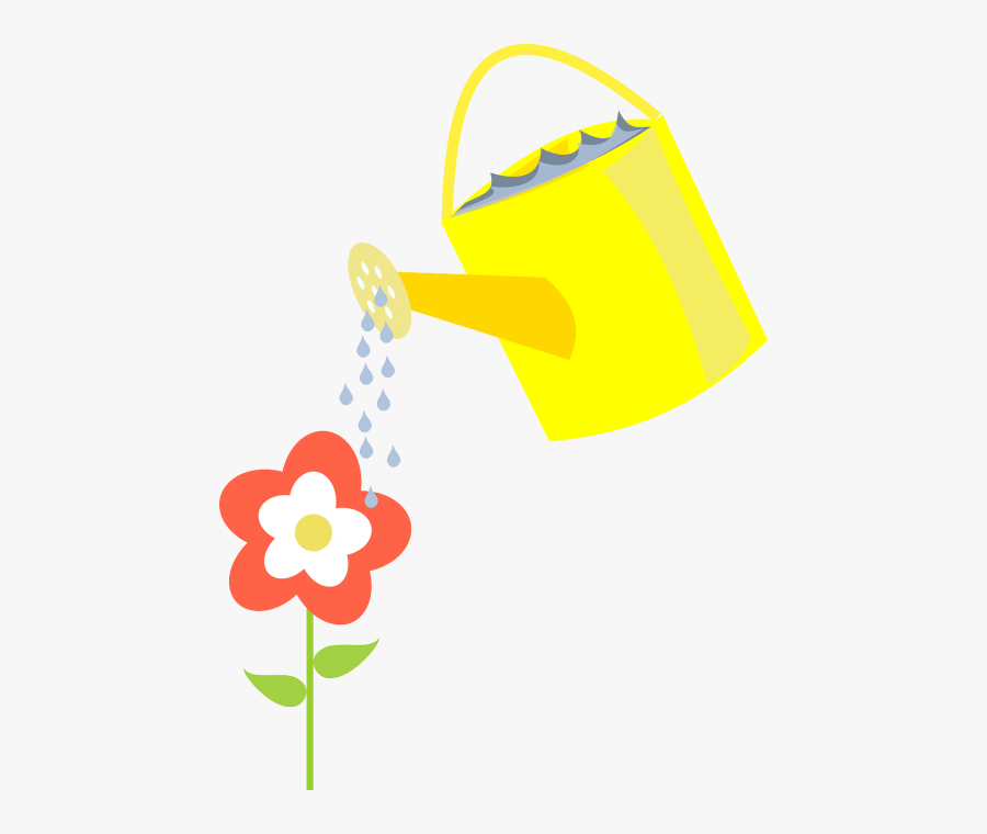 Ewer Watering Flower Free Photo - Happy Flower Being Watered, Transparent Clipart