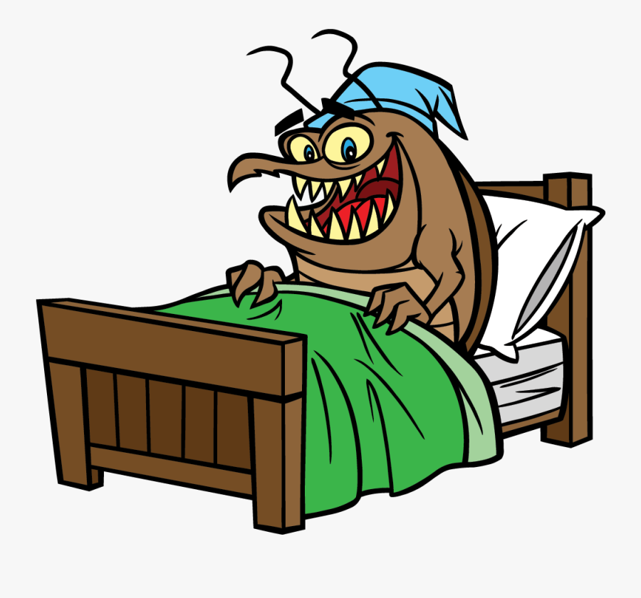 Roach Sleeping In Bed Clipart , Png Download - Bug Sleeping In Bed, Transparent Clipart