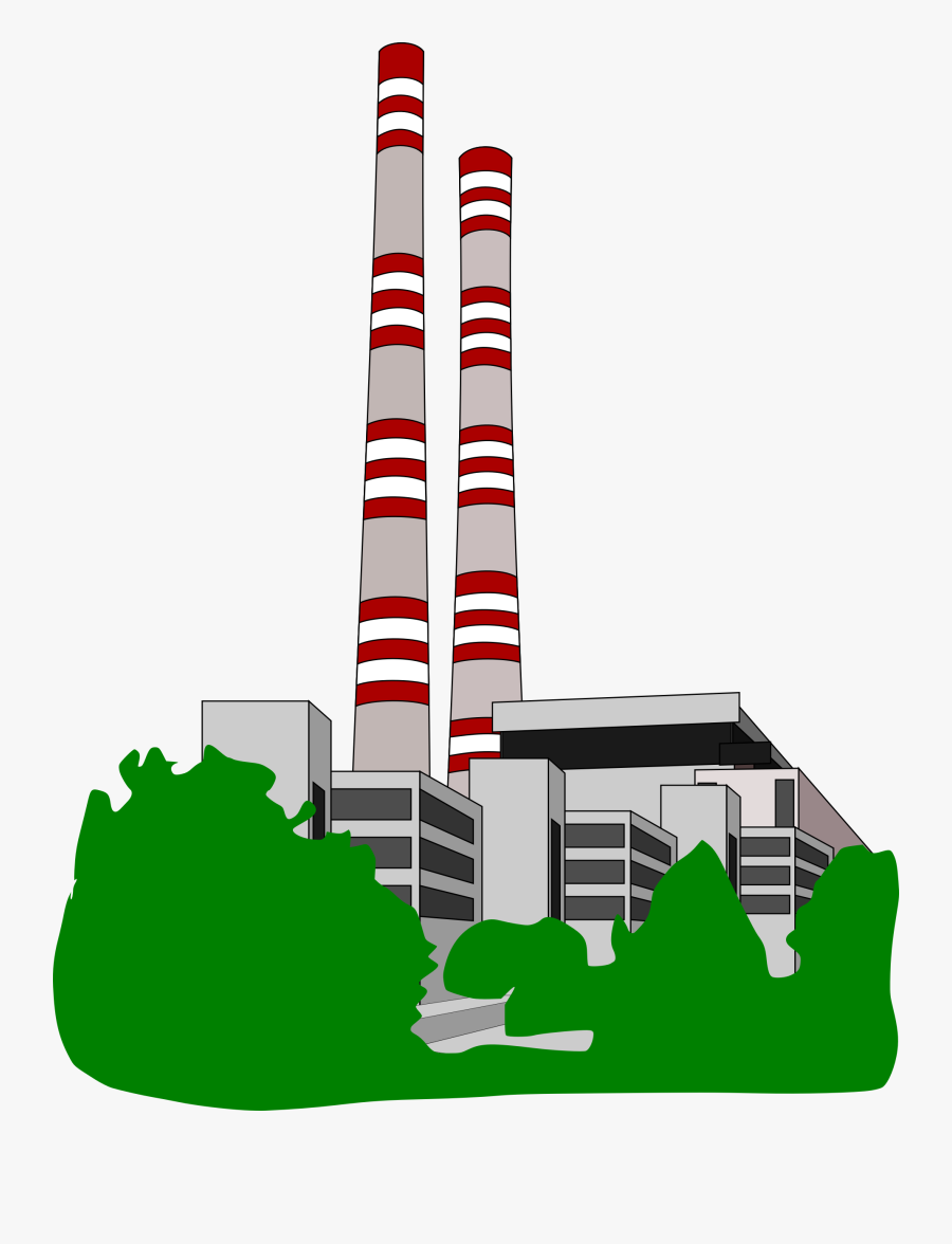 Vector Factory Power Sector Clip Art Library Library - Powerplant Clipart, Transparent Clipart