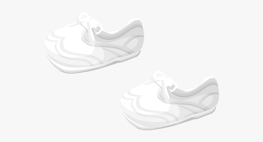 Vector Drawing Of Soft Baby Shoes - Sneakers, Transparent Clipart