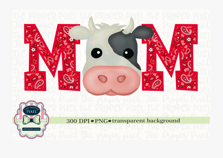 Watercolor Mom Cow Birthday Two, Black Cow Example - Buffalo Plaid Christmas Tree Printable, Transparent Clipart
