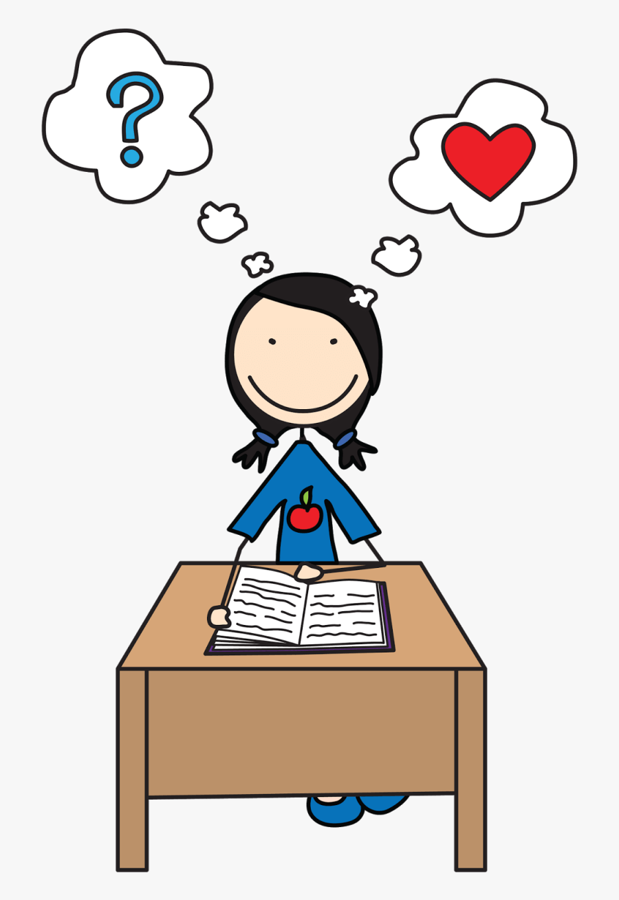 Free Writing Clipart Image - Student Thinking Clipart, Transparent Clipart