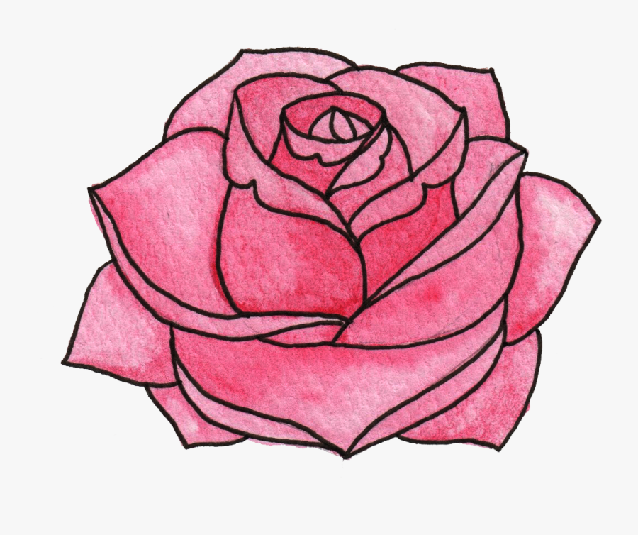 Garden Roses Floral Design Watercolor Painting Clip - Flower Animation Png, Transparent Clipart