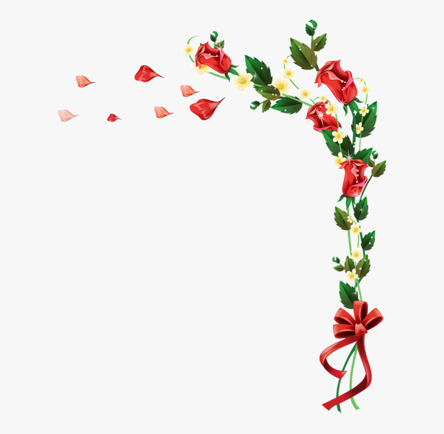 Png Çiçekler7, Flower Animations, Flower Clipart Animations - Rose Decoration Png, Transparent Clipart