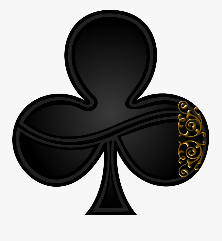 Fern Clipart Achievement Ribbon - Black Queen Of Clubs, Transparent Clipart