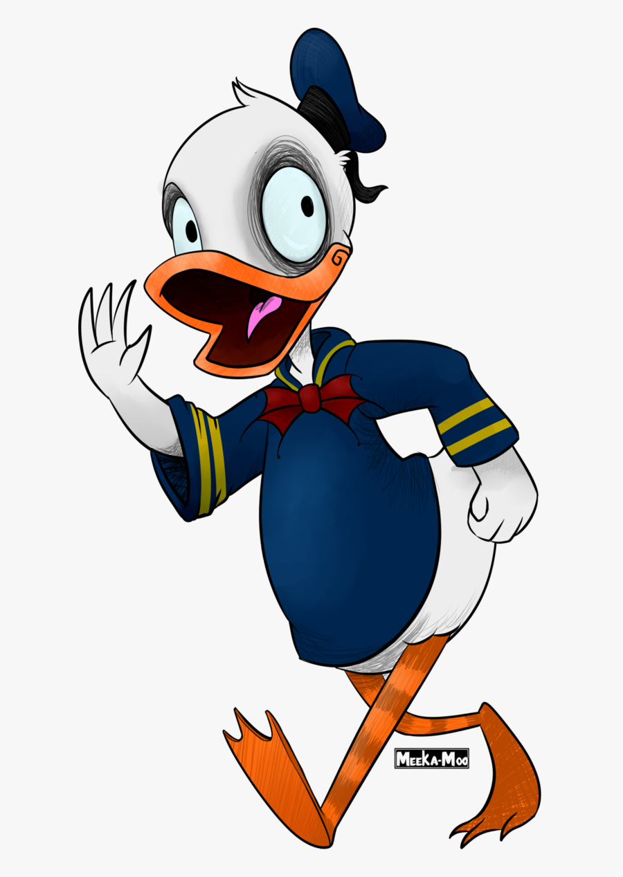 Donald Duck By Meeka Moo - Donald Duck Tim Burton Style, Transparent Clipart