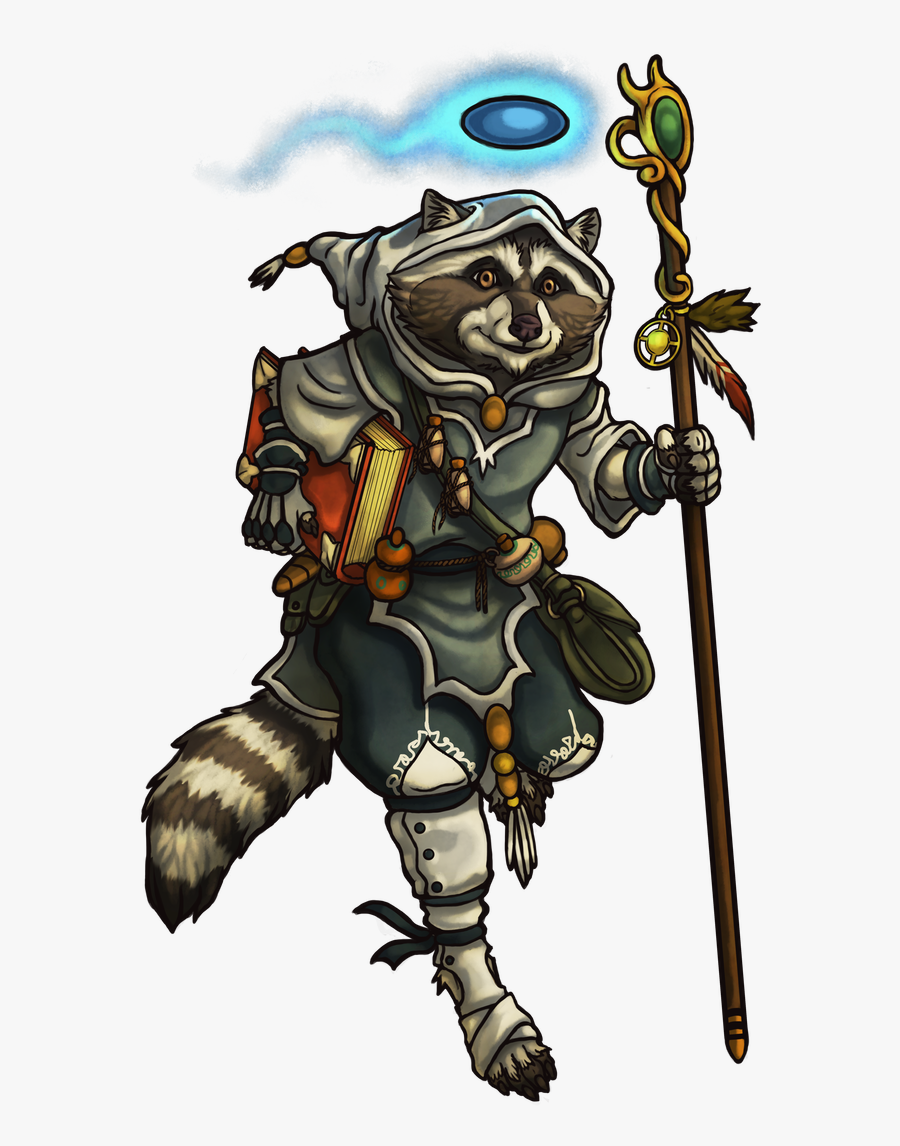 Anthro Adventures A Pathfinder - Raccoon Dnd, Transparent Clipart