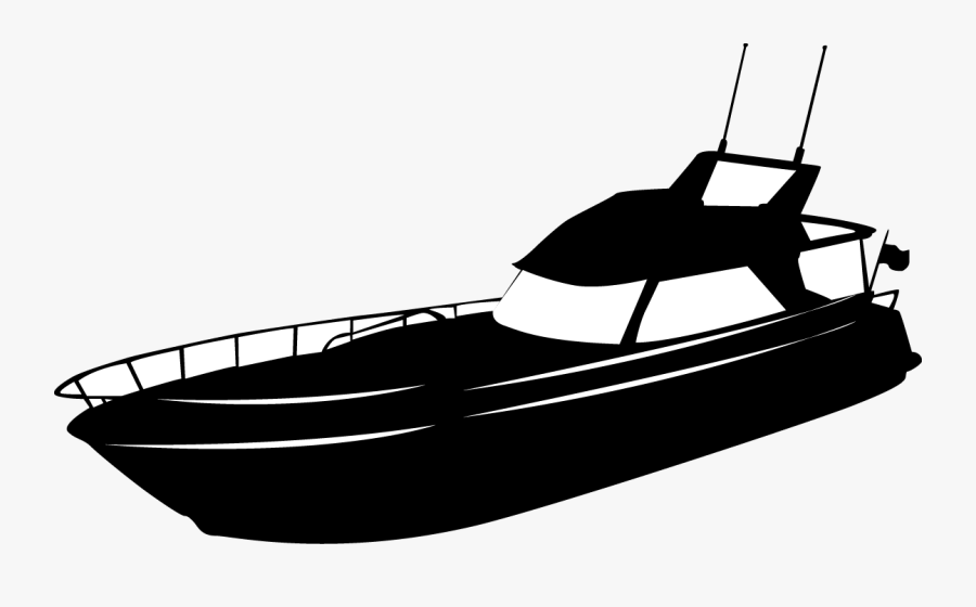 Ship Silhouettes 01 Png - Motor Boat Silhouette Png, Transparent Clipart