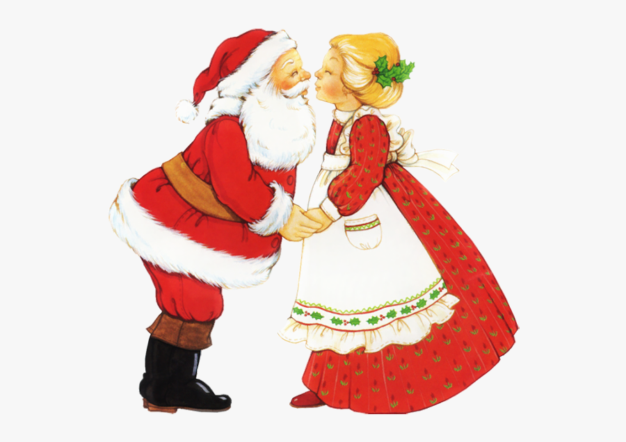Mr And Mrs Santa Claus Clipart, Transparent Clipart