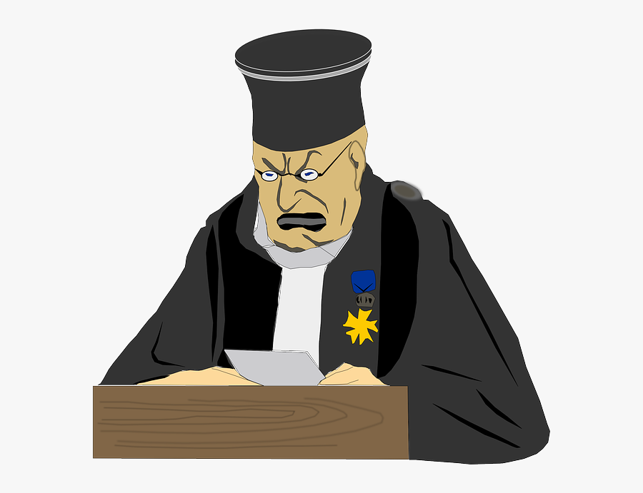 Free Vector Graphic Judge Man Law Person Standing Judge - Supreme Court Of India Judges Cartoony, Transparent Clipart