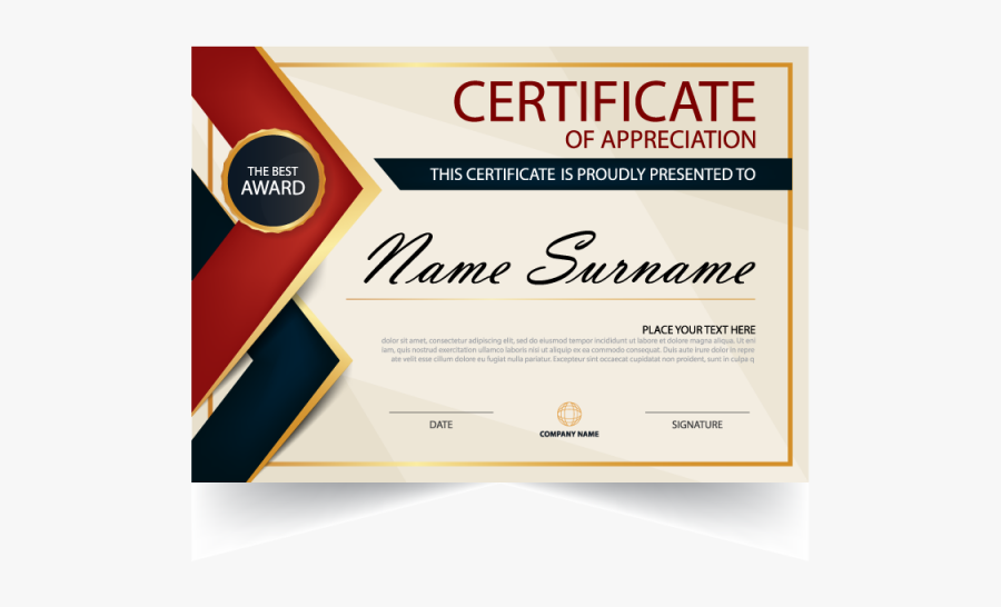 Certificate Vector Psd - Certificate Vector, Transparent Clipart