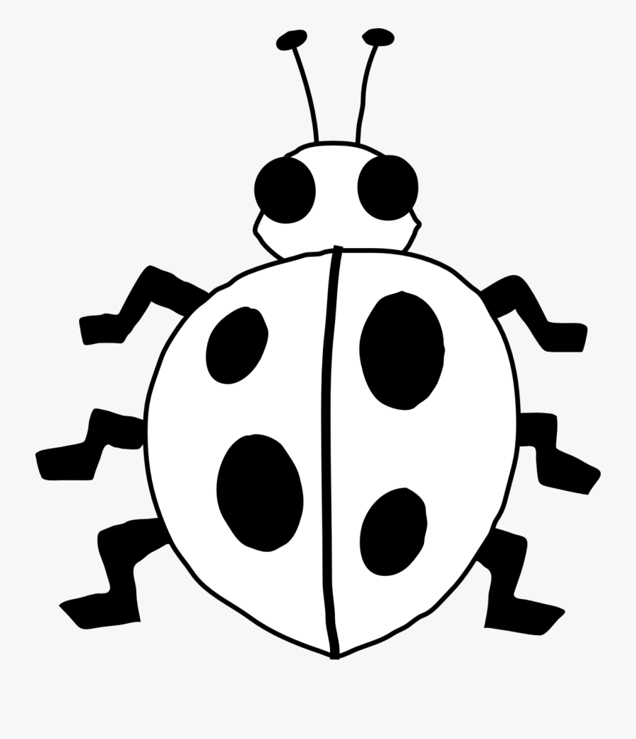 Bug Clipart Black And White Clipart - Lady Bug Black And White, Transparent Clipart