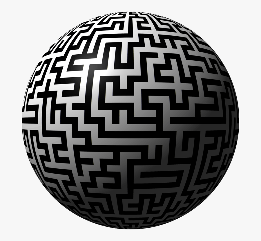 Sphere,ball,symmetry - Maze, Transparent Clipart