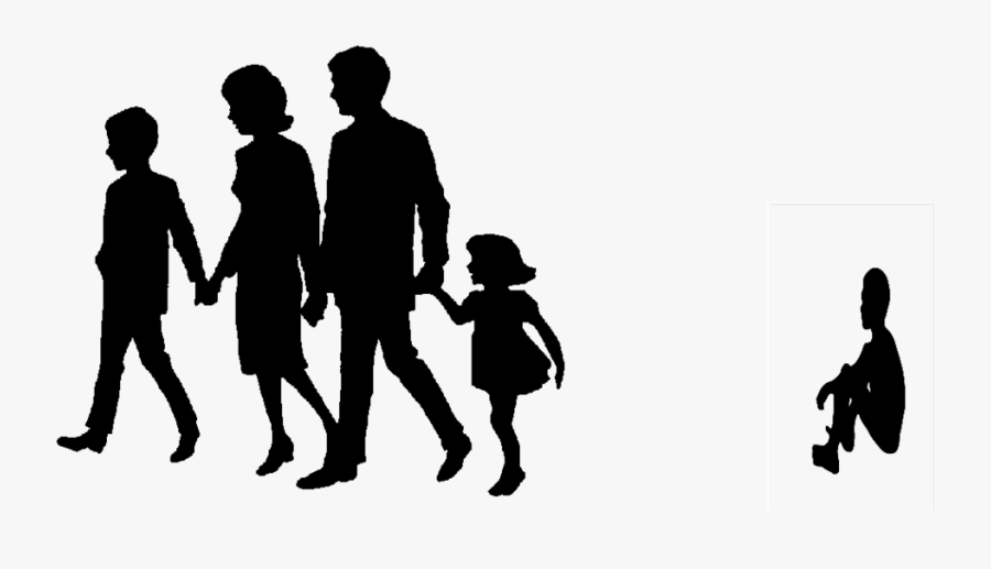 Black Family Reunion Clip Art Clipart - Silhouette Family Walking Png, Transparent Clipart