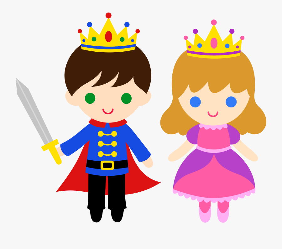 Cute Prince And Princess, Transparent Clipart