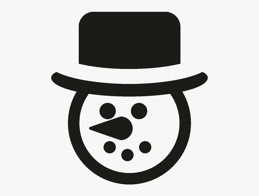 Snowman Vector Silhouette Graphics Free Download Png - Snowman Head Black And White, Transparent Clipart