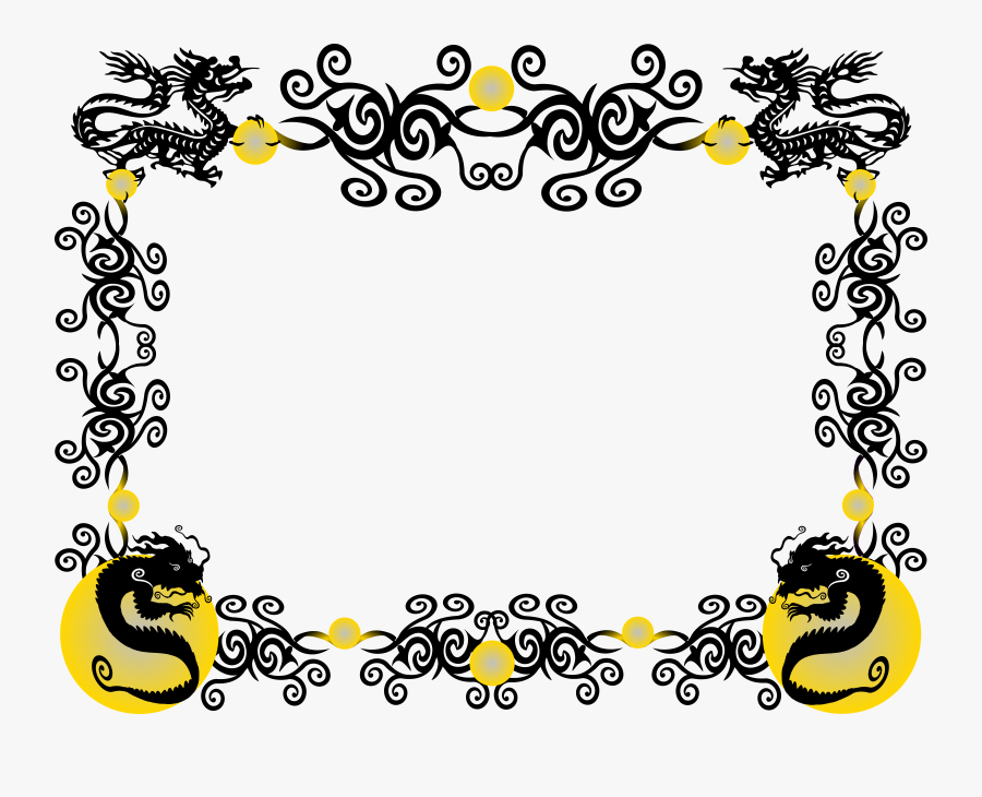 Clipart - Chinese Dragon Border Png, Transparent Clipart