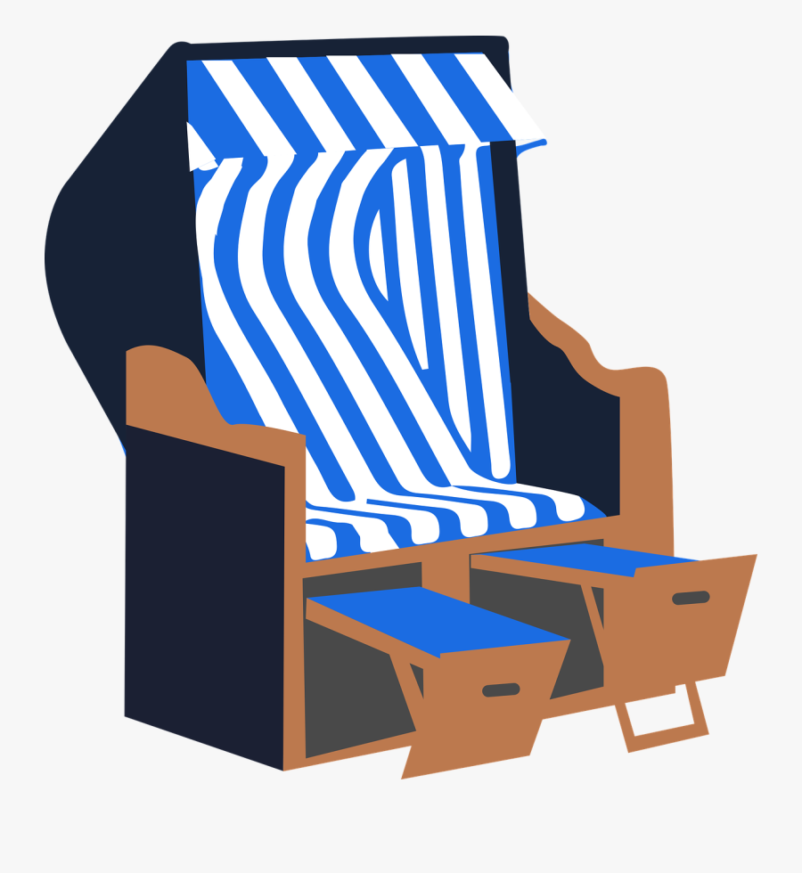 Island, Beach Chair, Summer, Sea, Holiday - Strandkorb Clipart Png, Transparent Clipart