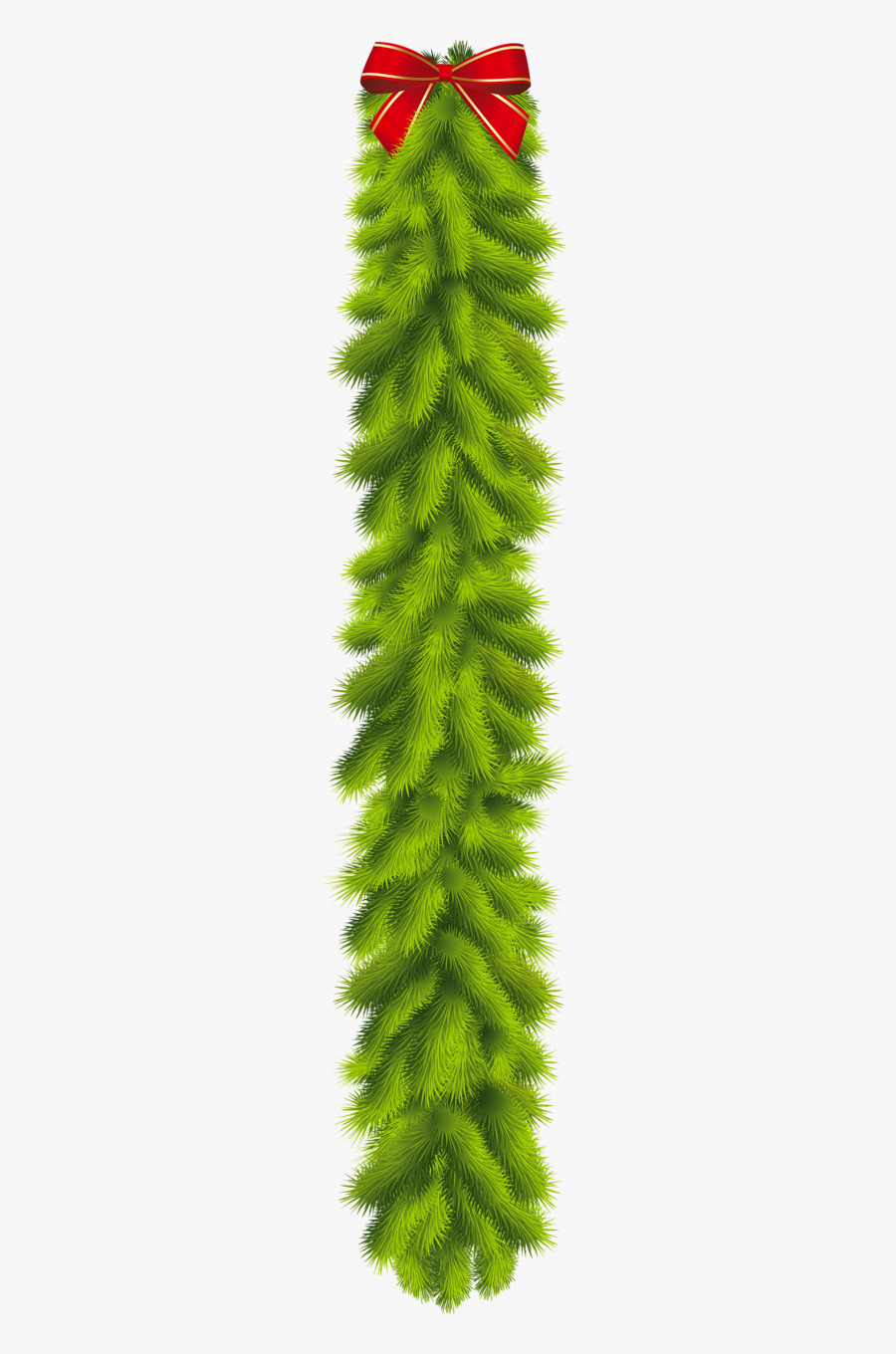 Transparent Christmas Pine Garland, Transparent Clipart