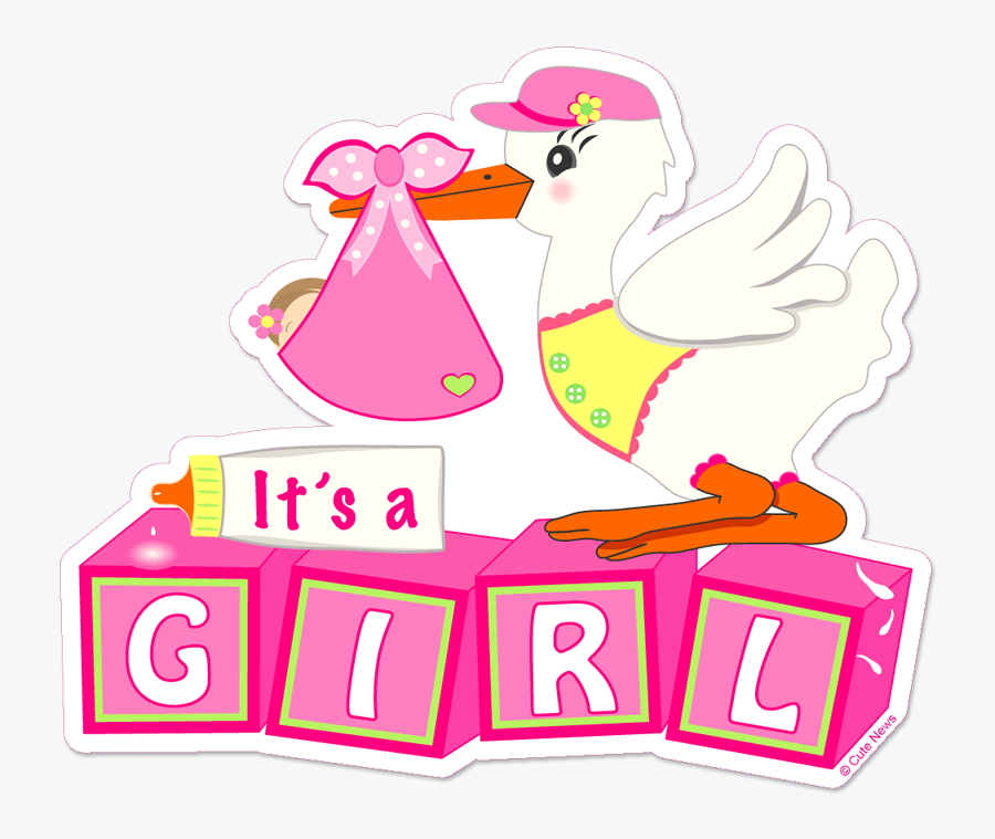 Clip Art It S Landing Stork - Its A Girl Clipart, Transparent Clipart