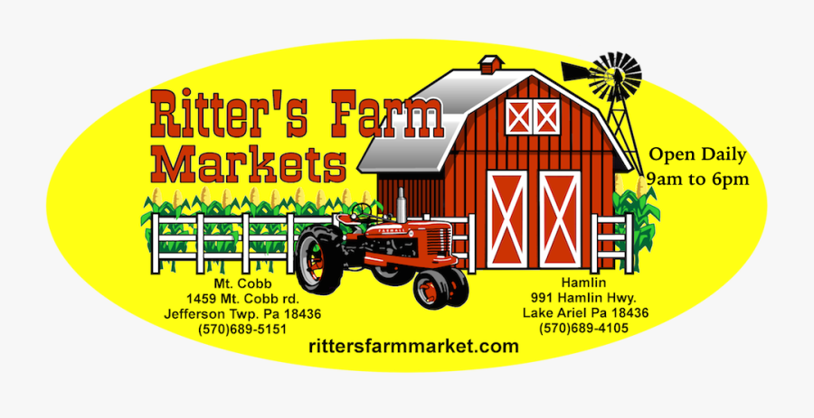 Ritter"s Farm Market - Tractor, Transparent Clipart