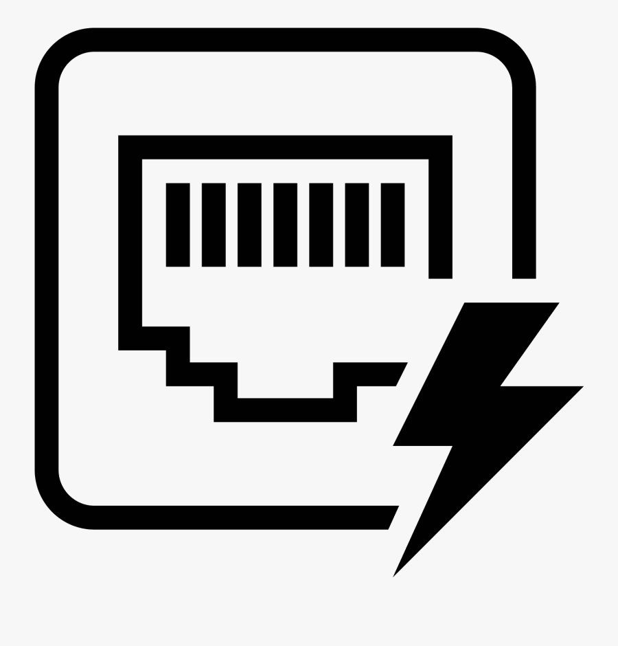 Power Over Ethernet Icon, Transparent Clipart