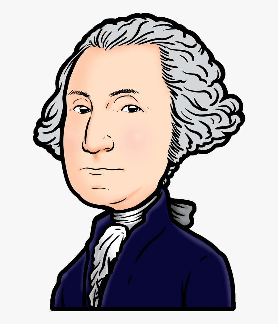 George Washington Cartoon Face, Transparent Clipart