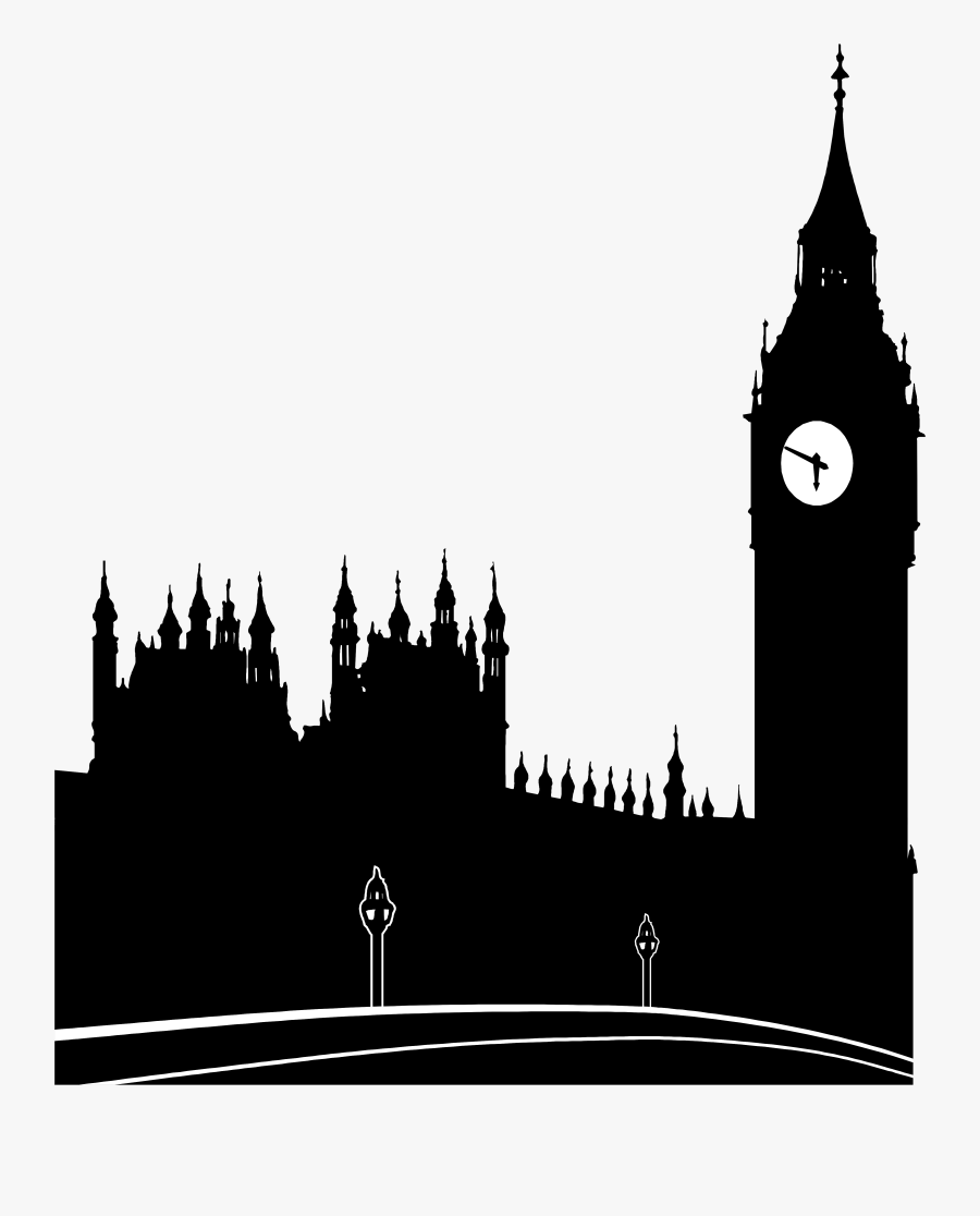 Biz Originals 6 6970 Illustration Of A Clipart Royalty - London Silhouette Big Ben, Transparent Clipart