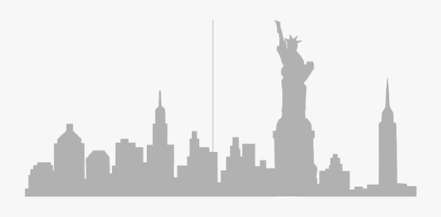 New York City Skyline Silhouette Wall Decal Clip Art - Times Square Pizza Lexington Nc, Transparent Clipart