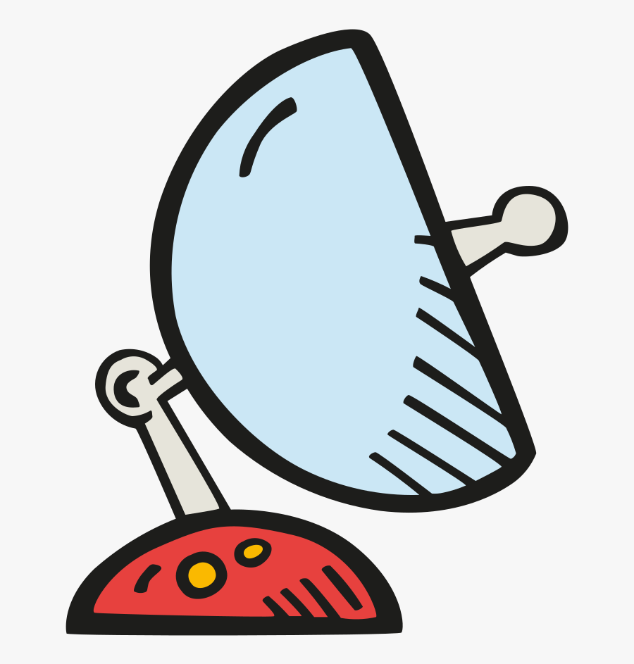 Space Satellite Dish Icon Clipart , Png Download - Satellite Dish Cartoon, Transparent Clipart