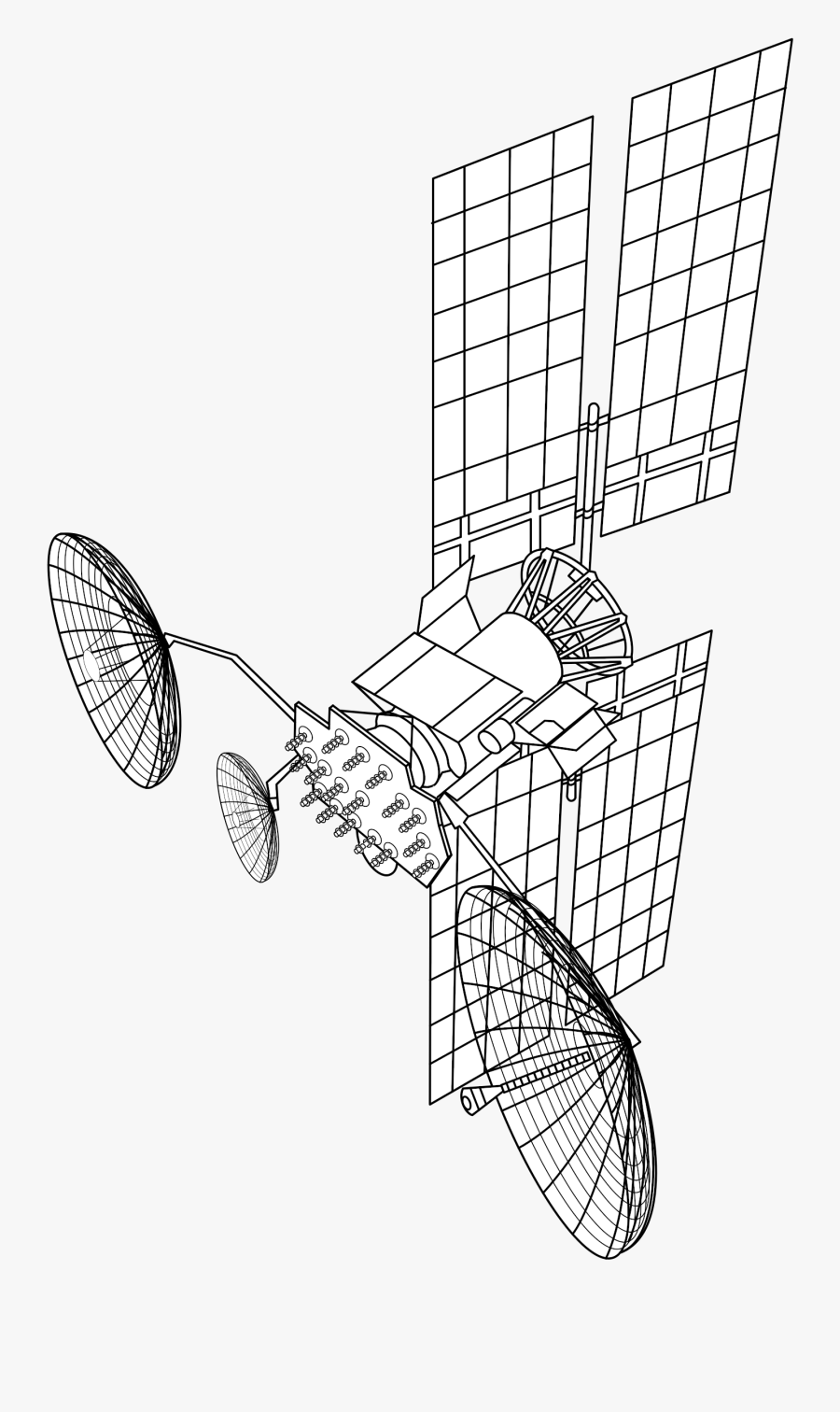 Satellite Drawing Vector Clipart Image - Satellite Data Drawing, Transparent Clipart