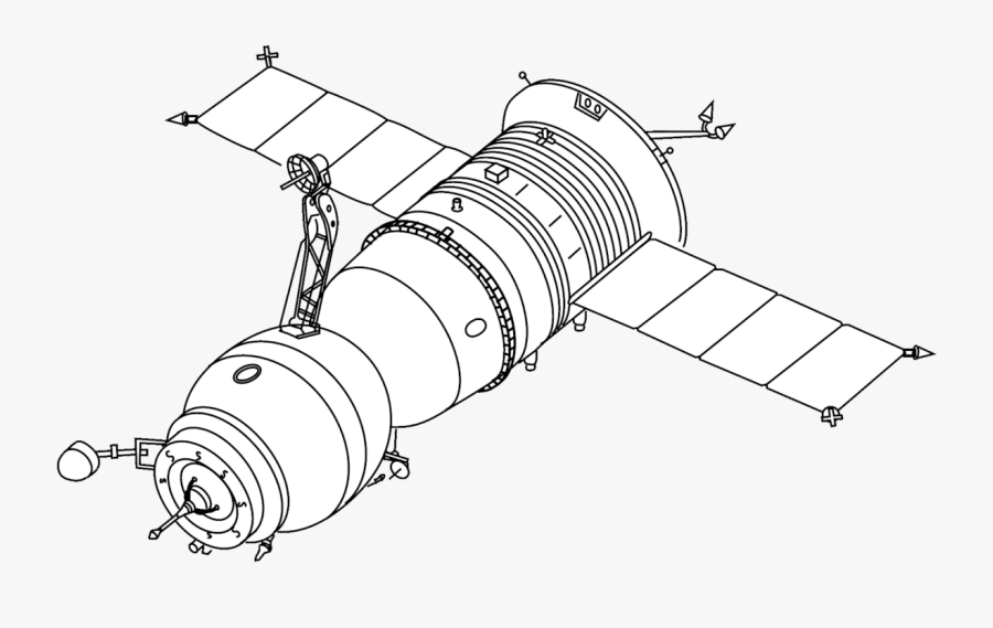 Satellite Black And White, Transparent Clipart