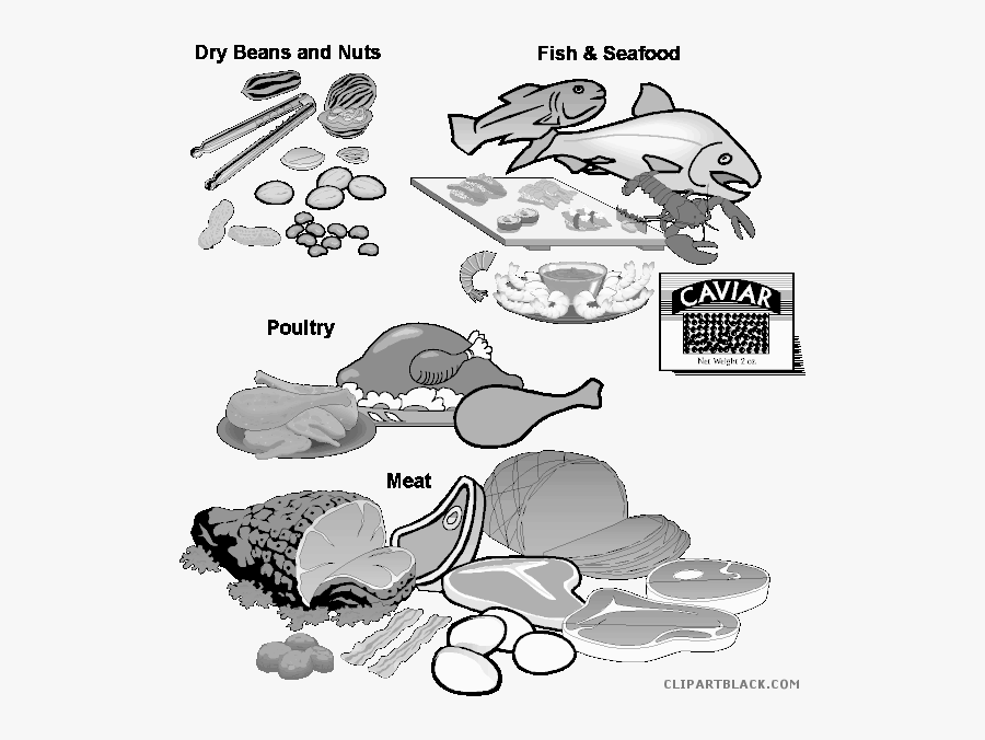 Fish Food Clipart - Meat Food Group Clipart, Transparent Clipart