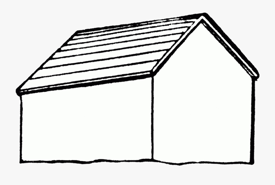 Gable Roof Black And White , Transparent Cartoons - Clip Art Roof Clipart Black And White, Transparent Clipart