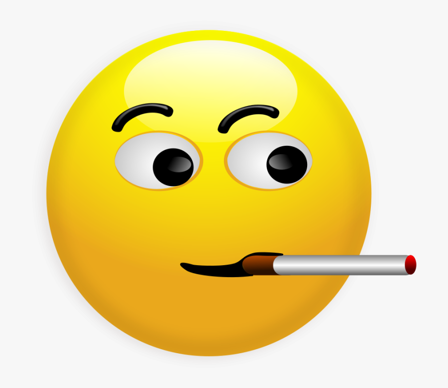 Smoking Smiley Svg Clip Arts - Emoji Smoking A Cigarette , Free ...