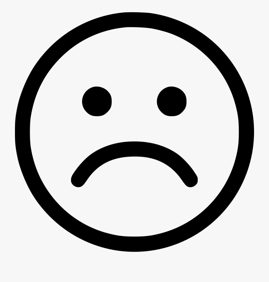 Sadness Sad Smiley Clipart - Sad Smiley Black And White, Transparent Clipart