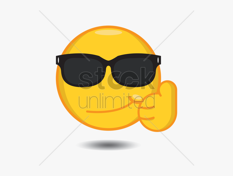 Thumbs Up Shades Smiley Clipart Smiley Emoticon Thumb - Sunglasses Emoji Thumbs Up, Transparent Clipart
