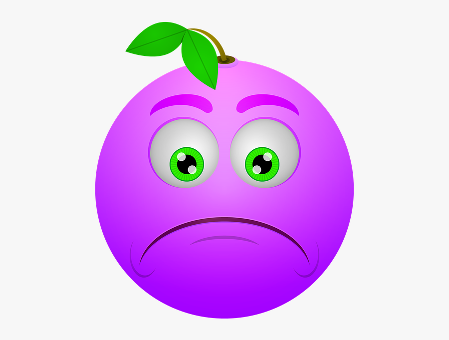 Smiley, Berry, Sad, Frown, Icon - Sadness, Transparent Clipart