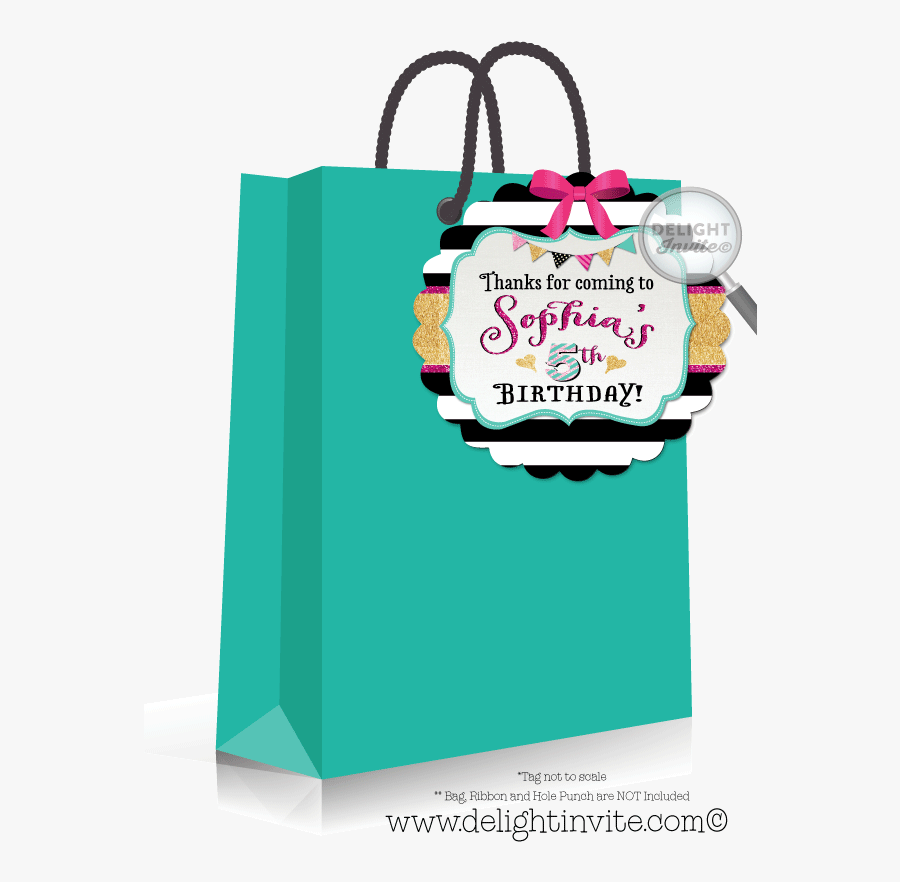 Arts And Crafts Birthday Favor Tags - Birthday Bag Png, Transparent Clipart