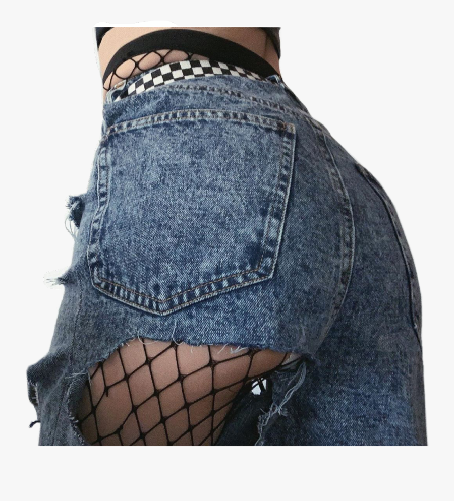 #jeans #fishnet #vansbelt #checkeredvans #booty #ass - Pocket, Transparent Clipart