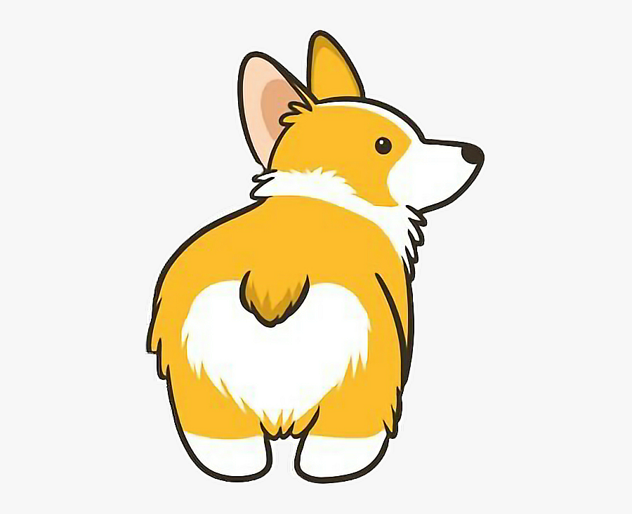 Corgi Png Black And White Stock Clip Art Huge Freebie - Corgi Heart Butt Sticker, Transparent Clipart