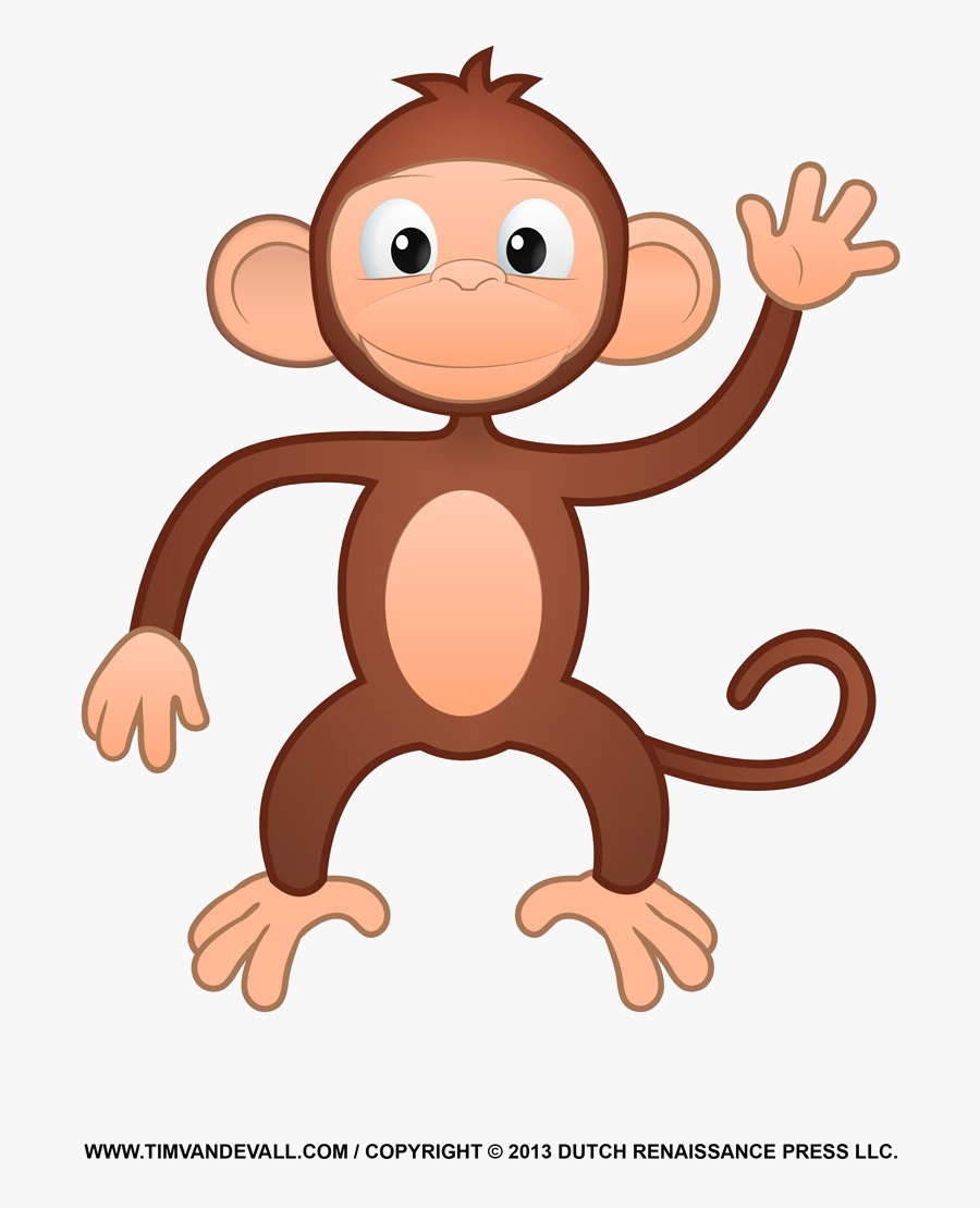 Monkey Printable Clipart Coloring Pages Cartoon Crafts - Red Monkey Clipart, Transparent Clipart