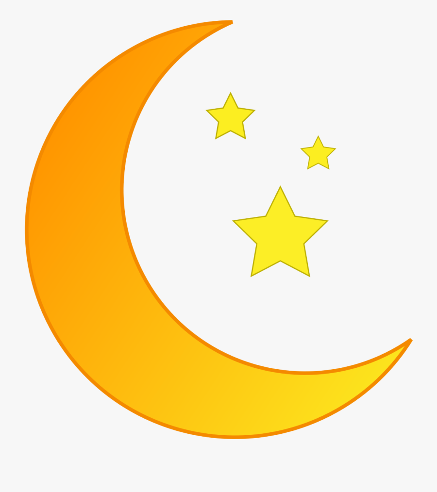 Stars And Moon Clipart - Crescent, Transparent Clipart