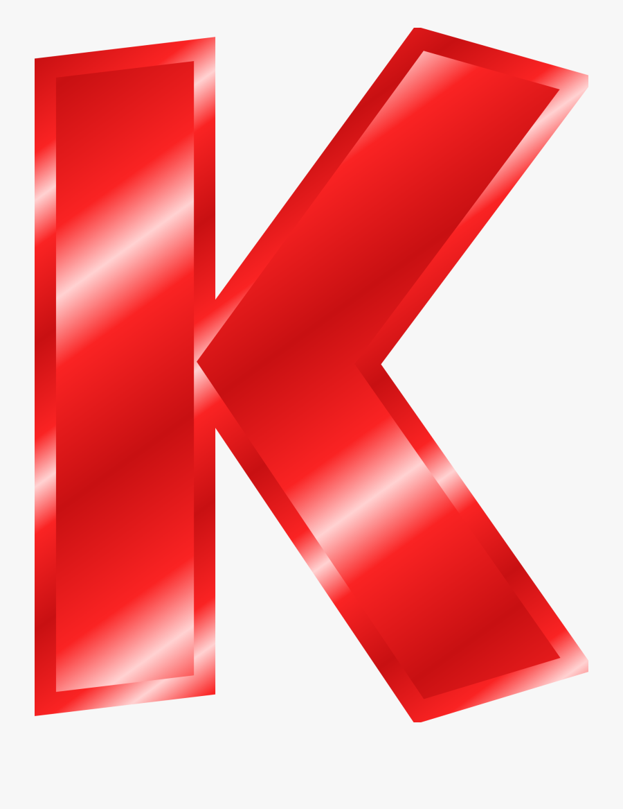 Effect Letters Alphabet Red Clip Art Transparent Stock - Letter K In Gold, Transparent Clipart